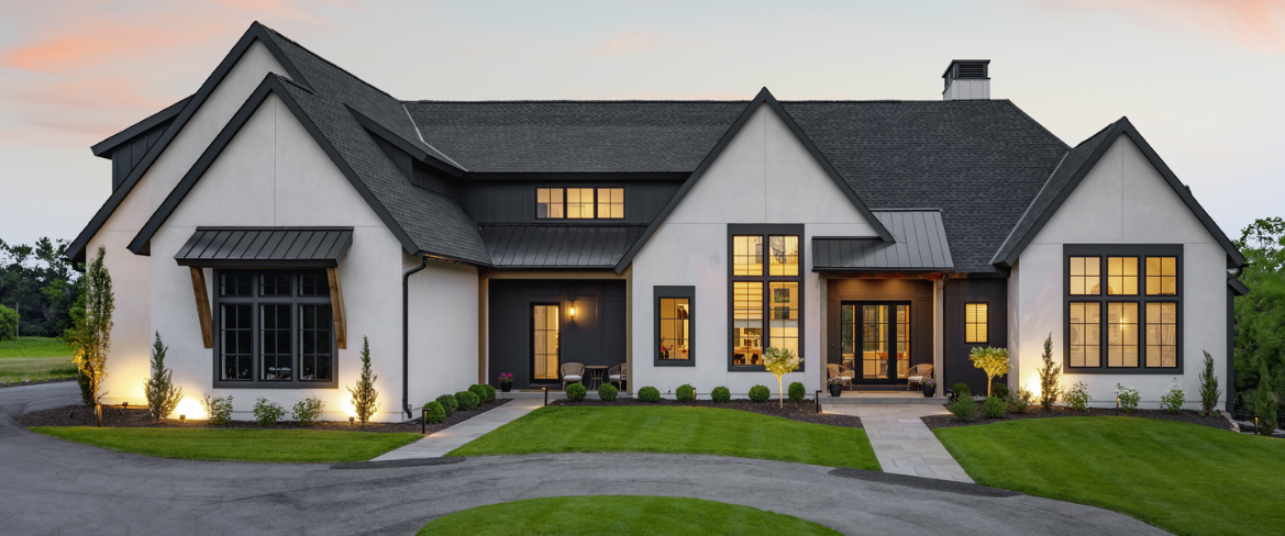 Completed farmhouse construction project by RAKIO BUILDERS