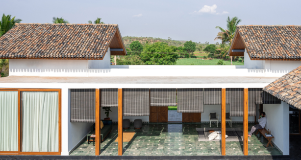 Farmhouse construction site by RAKIO BUILDERS